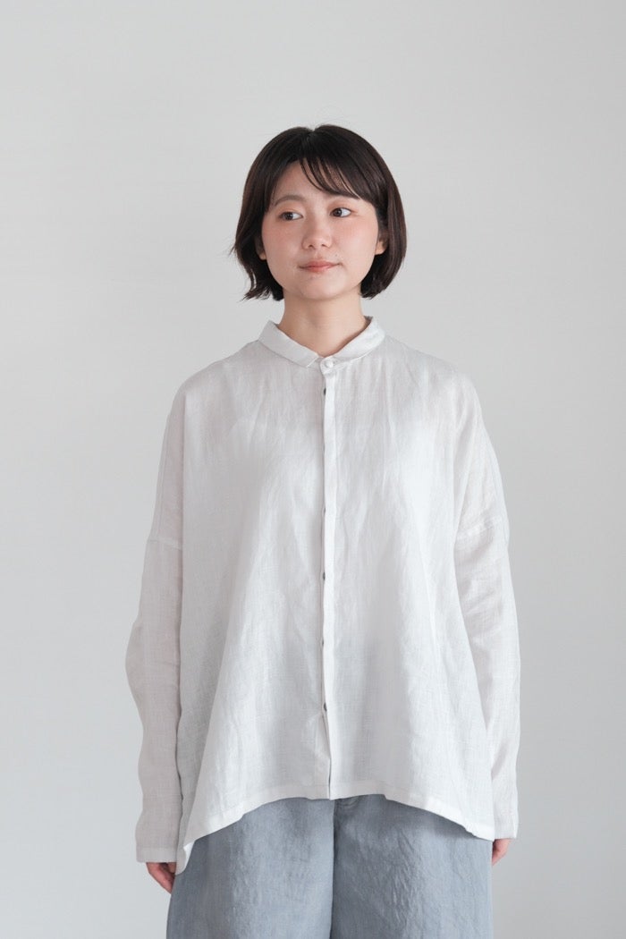 Vlas Blomme ヴラスブラム Smoky Color Linen Plainstitch ボーダー