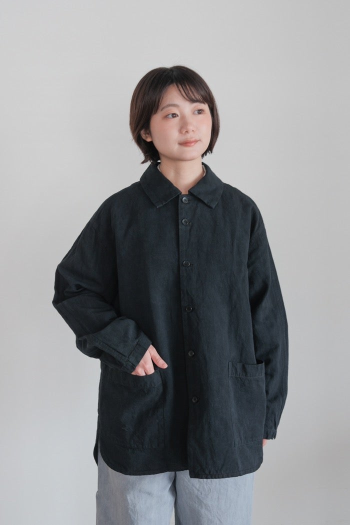 Vlas Blomme ヴラスブラム C/L Twill(ムラ染め）ジャケット(26AW