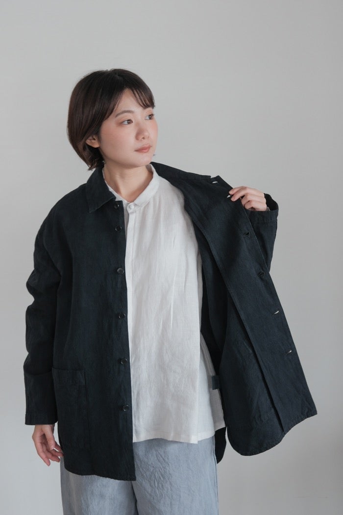 Vlas Blomme ヴラスブラム C/L Twill(ムラ染め）ジャケット(26AW