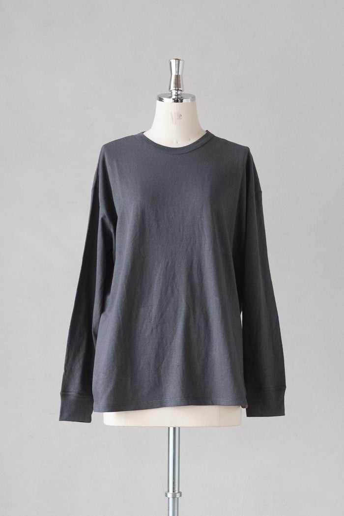 maison de soil メゾン ド ソイルLINEN SINGLE JERSEY BOAT NECK T
