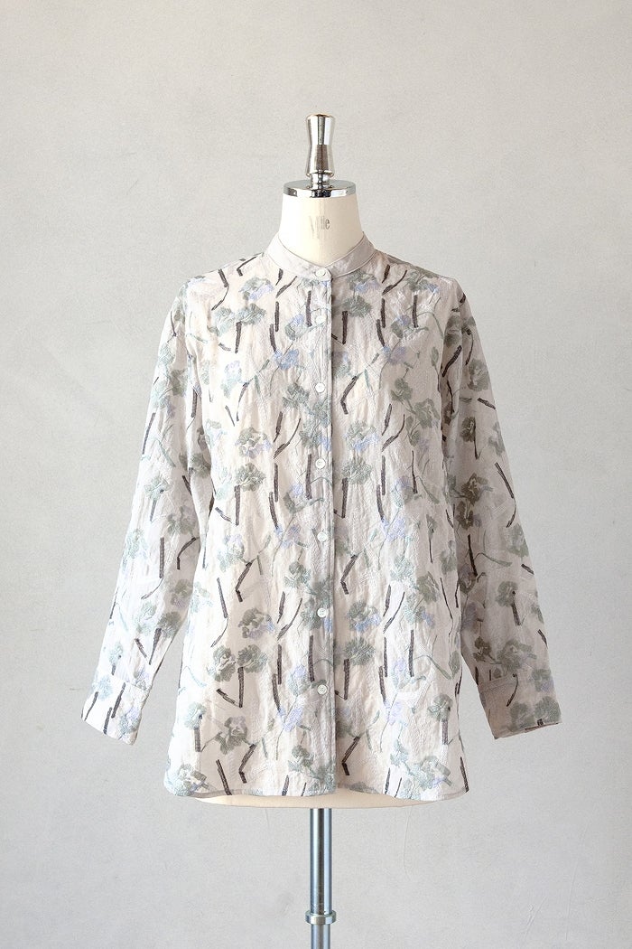yuni ユニ C/Ny sheer blooming embroidery シャツ(26AW) | T.T. GARRET