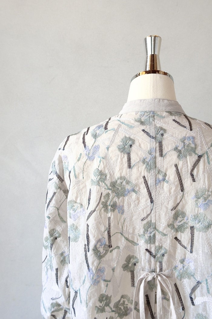 yuni ユニ C/Ny sheer blooming embroidery シャツ(26AW) | T.T. GARRET