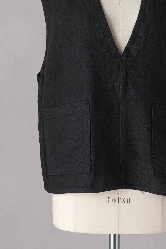ARTE POVERA アルテポーヴェラ L/CキャンバスVベスト(26SS) | T.T. GARRET