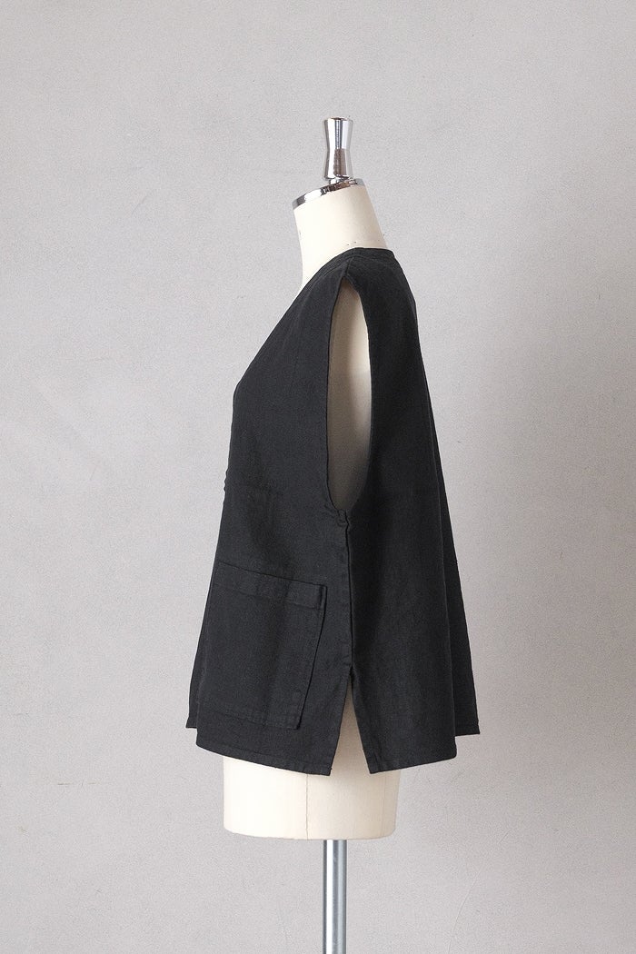 ARTE POVERA アルテポーヴェラ L/CキャンバスVベスト(26SS) | T.T. GARRET